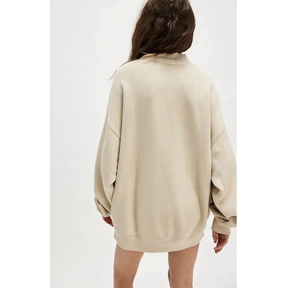 Free People Diana Sweatshirt In oatmeal combo - Picture 2 of 6